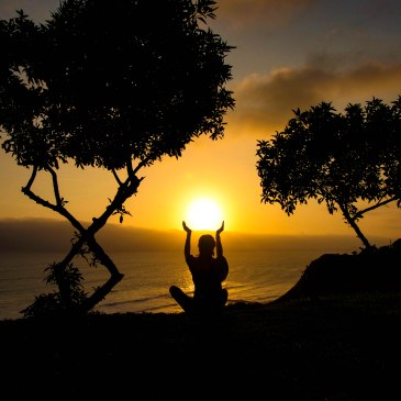 Travel Yoga Girl Sunset