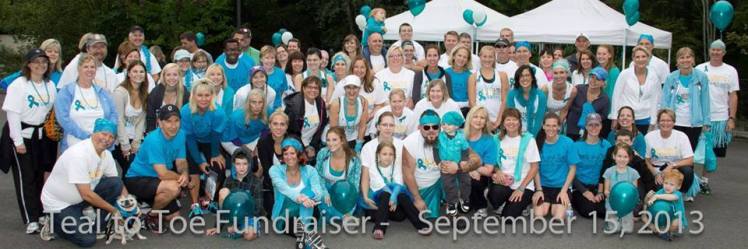 Teal and Toe 5k Walk for Ovarian Cancer Team Bald & Beautiful
