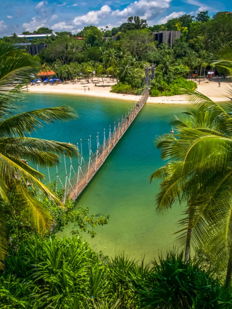 Bridge to the most southern part of continental Asia in Sentosa Island, Singapore