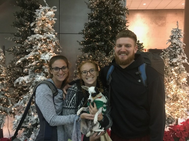 Siblings at the SeaTac Airport