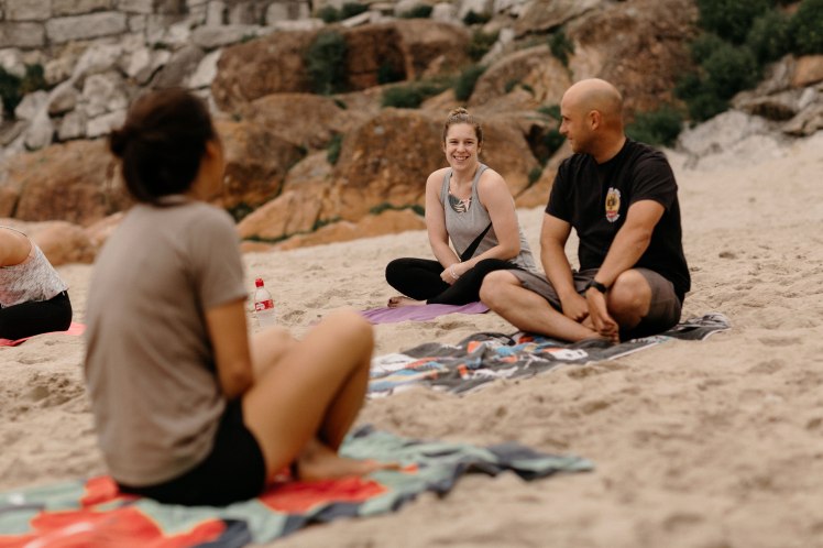 Beach yoga introduction