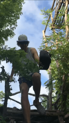 Matt evacuating the tower