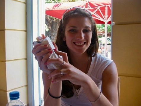 With my first gyro in Greece in 2008