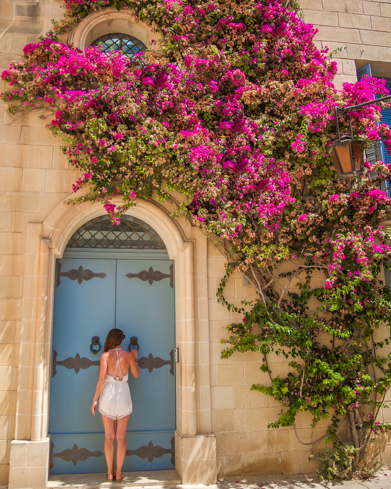 Flower door in Mdina, Malta