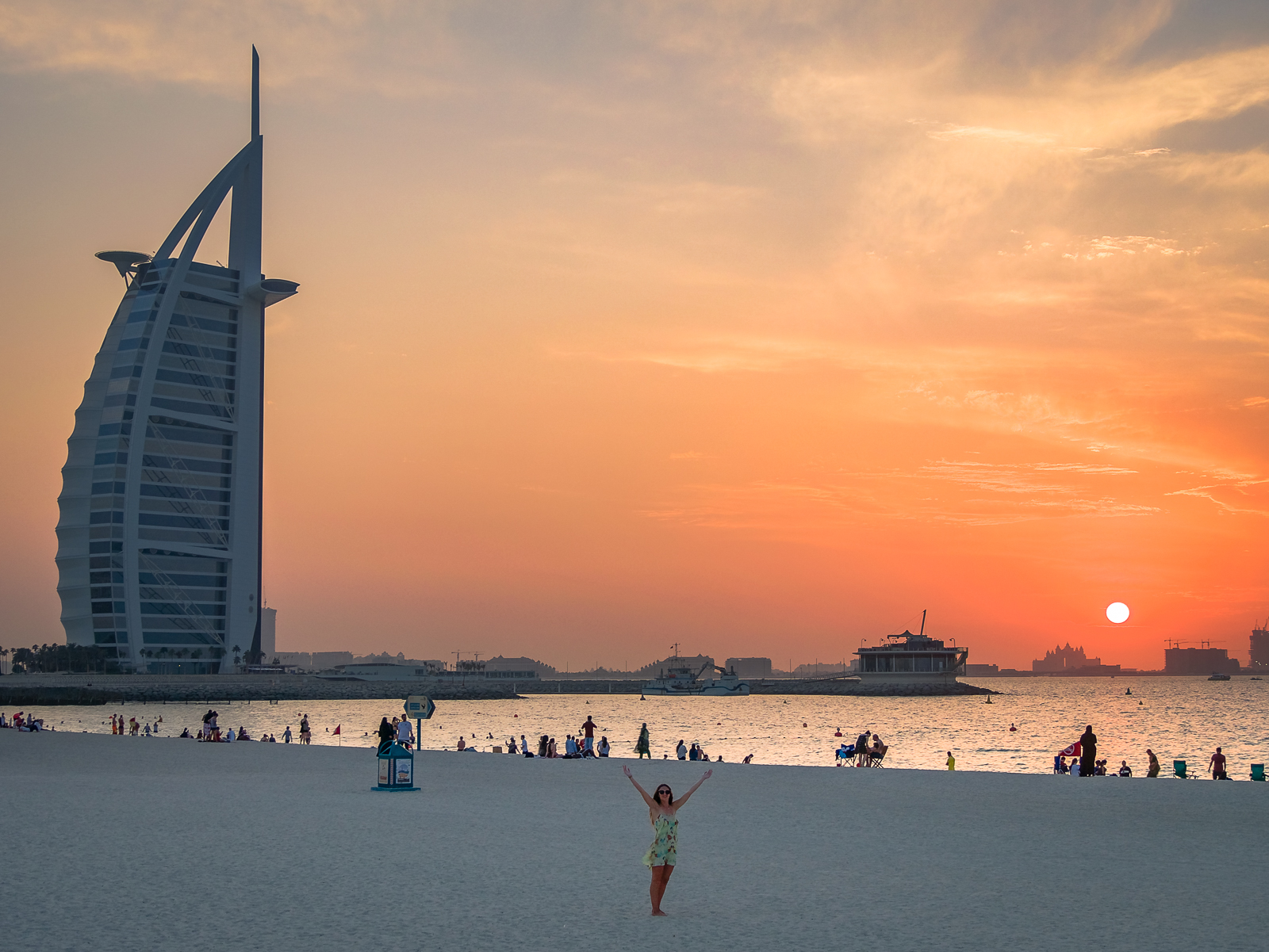 Sunset Beach at sunset in Dubai