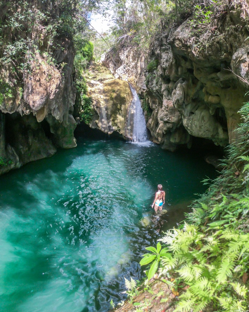 Waterfall in Parque El Cubano in Trinidad, Cuba