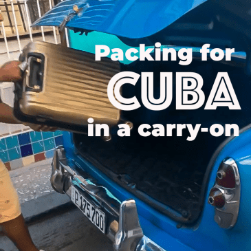 Packing list for Cuba in a carry-on