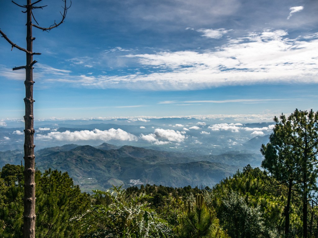Expansive hiking down Acatenango 