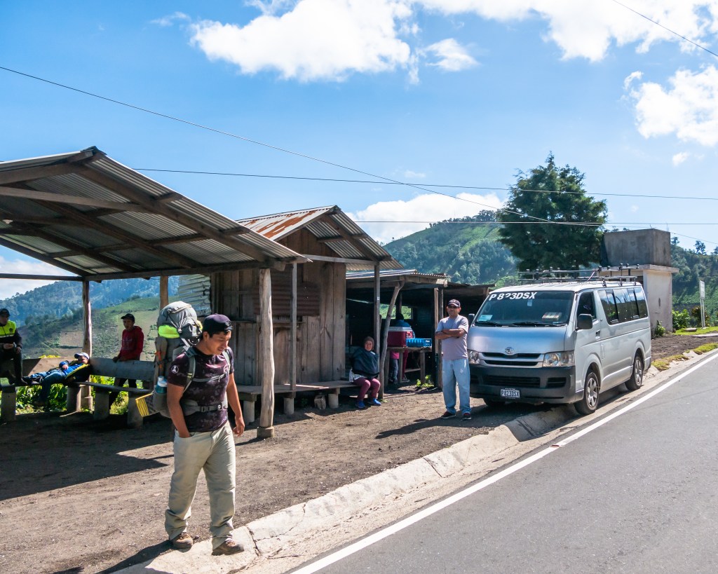 Shuttle to Acatenango trailhead