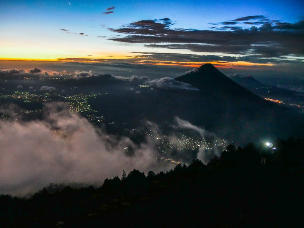 Hiking up Acatenango Volcano to catch the sunrise